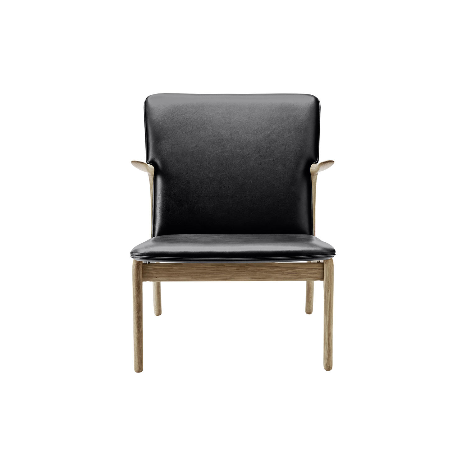 OW124 Beak Chair loungestol, olieret eg/sort