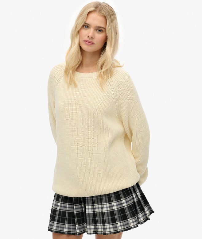 Relaxed Ribbed Knitted Jumper