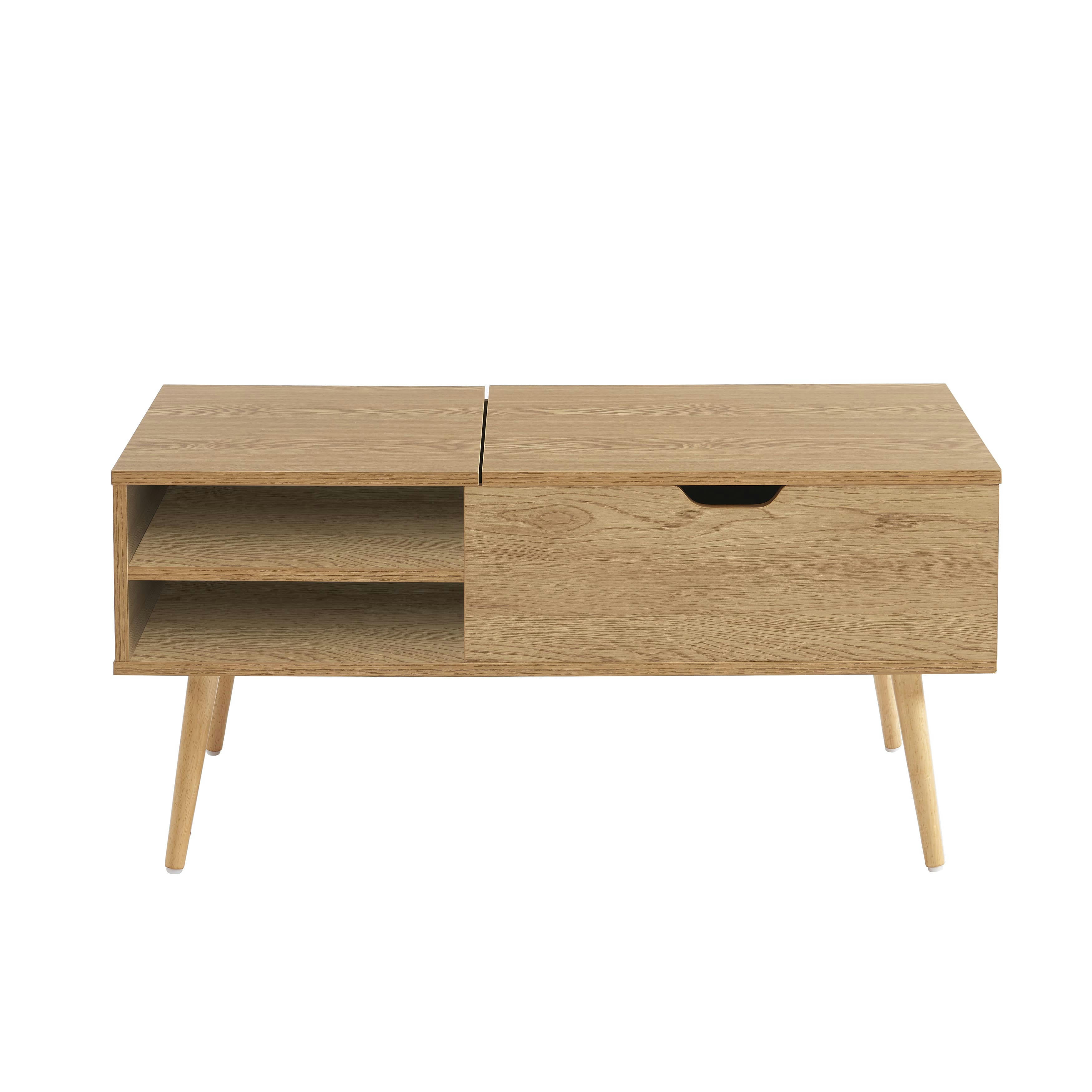 FLORENCE - Table basse  effet chêne foncé plateau relevable