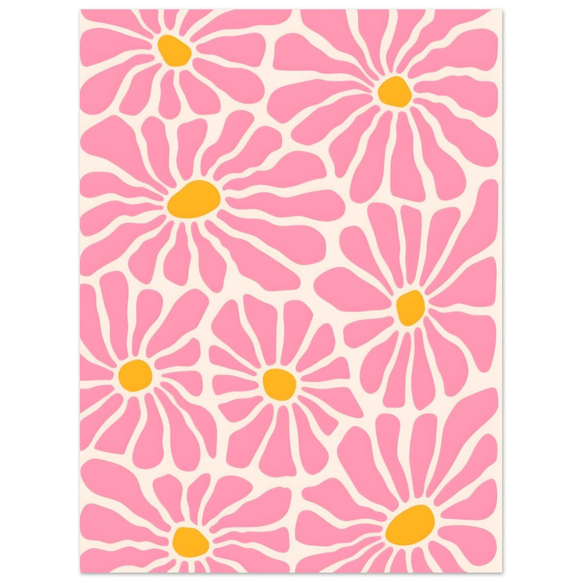 Artfulprints Poster Matisse - Pink flowers  - 30x40 cm - Roze