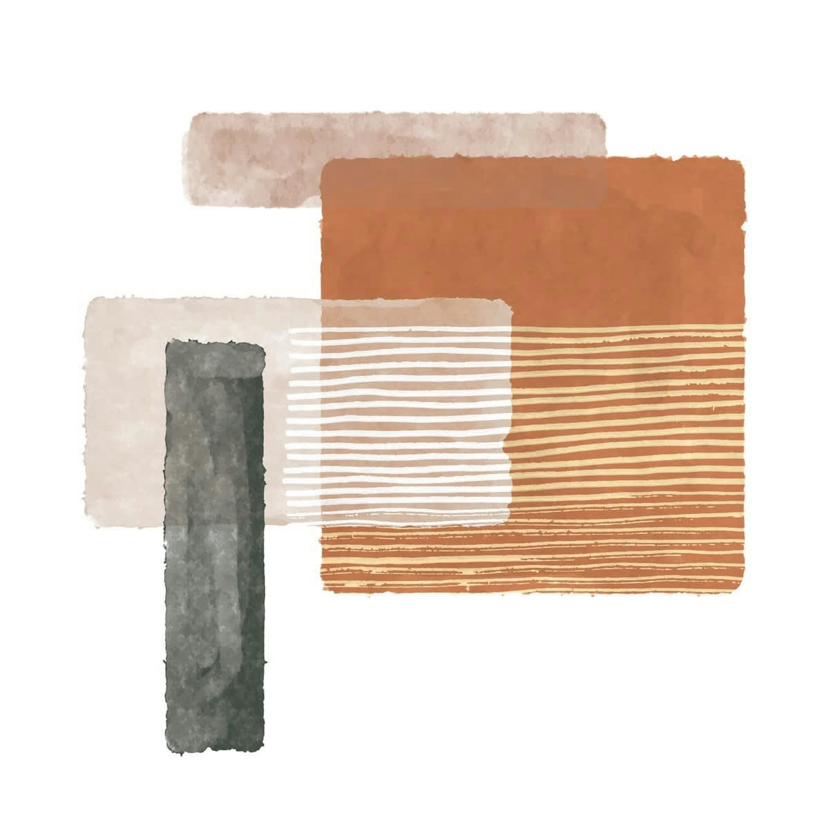 ABSTRAIT - Tableau sur toile formes colorées 45x45 cm