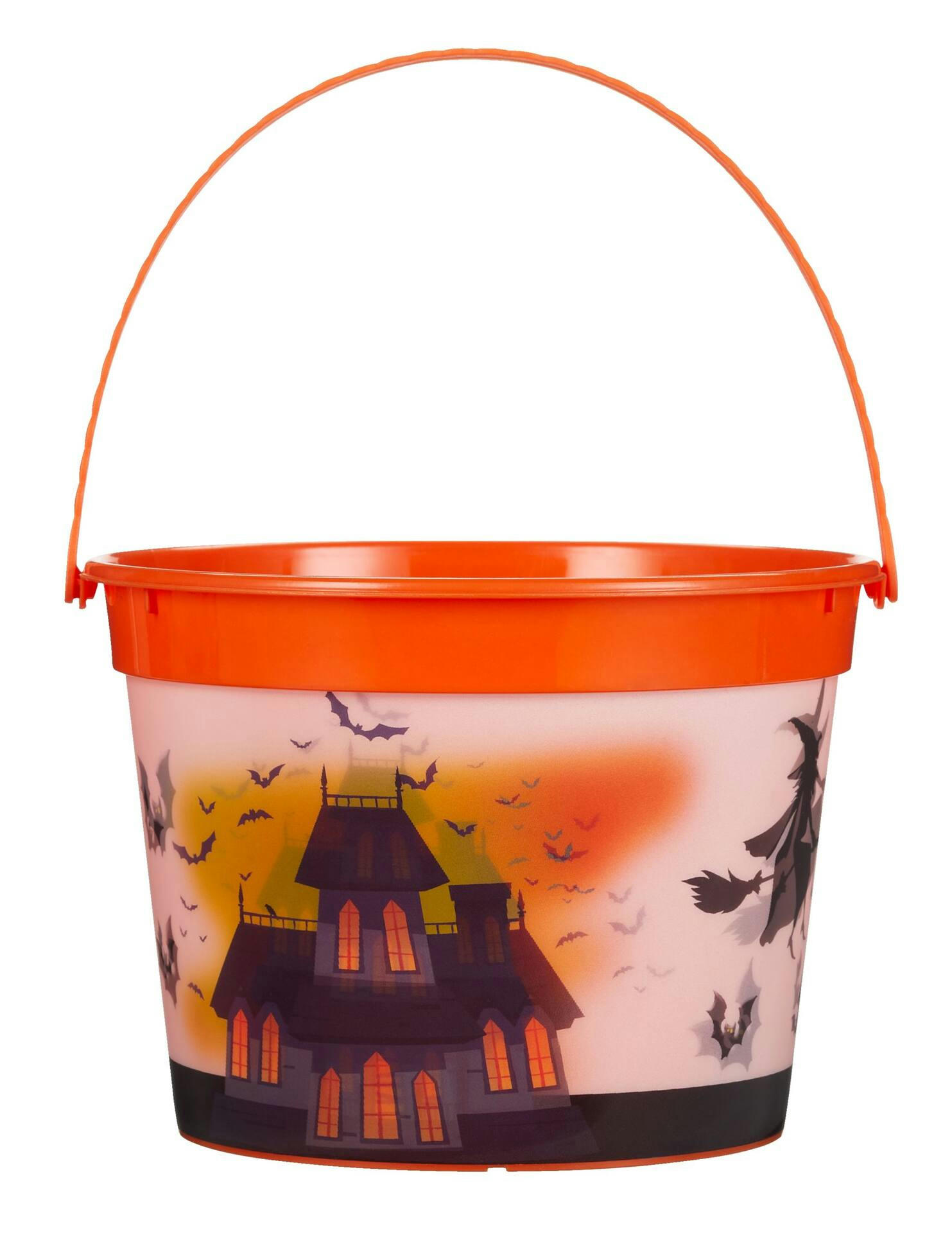 For Living Monster Lenticular Plastic Treat Pail Bucket, Assorted Colours, 8-in, for Trick or Treating