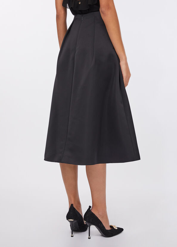 Gonna midi in taffet&agrave;