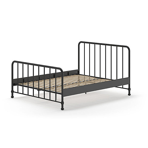 Lit 160x200 sommier inclus Vipack Bronxx Noir mat