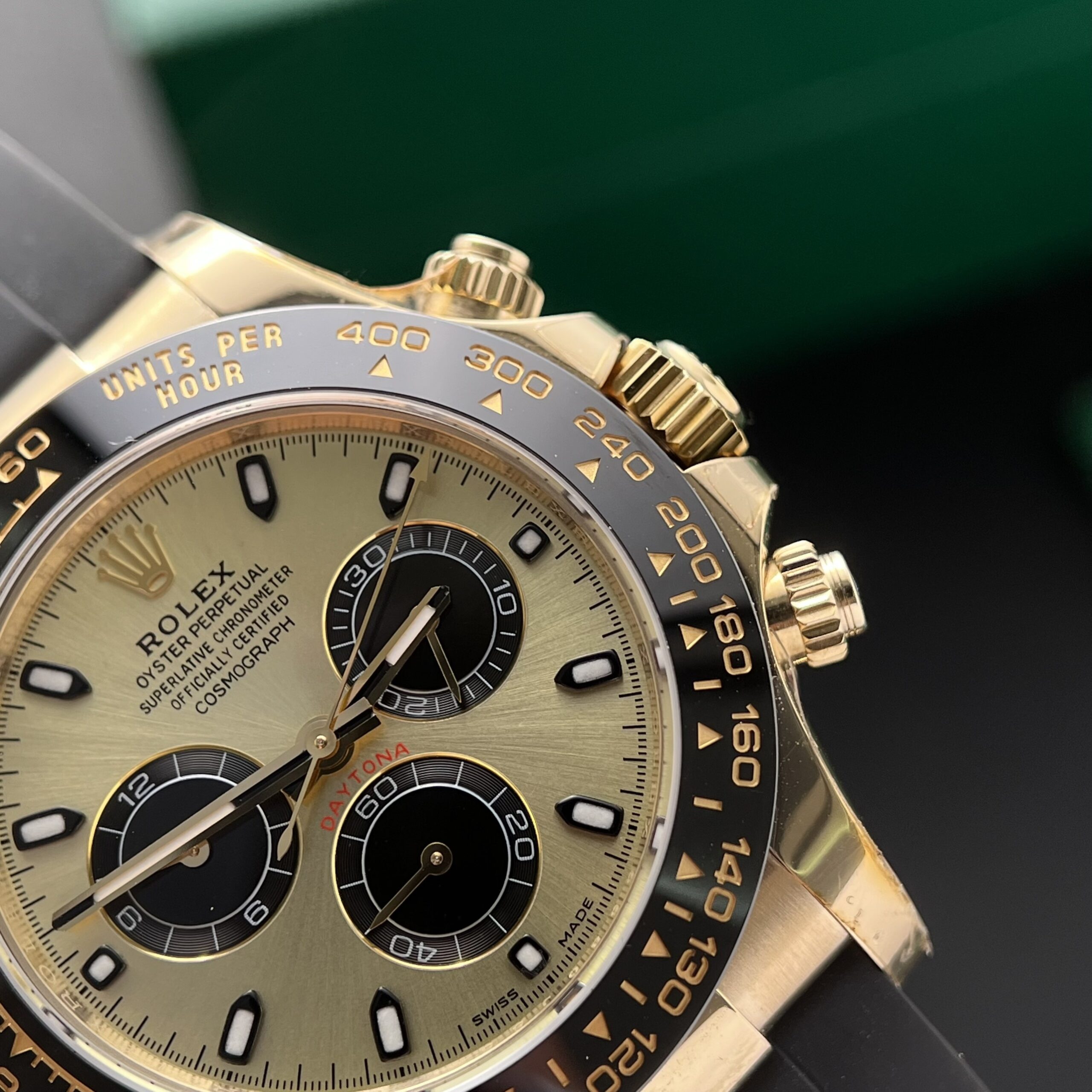 Rolex Daytona 116518LN YG Plated Champagne/Black Dial 40mm Oysterflex Super Clone
