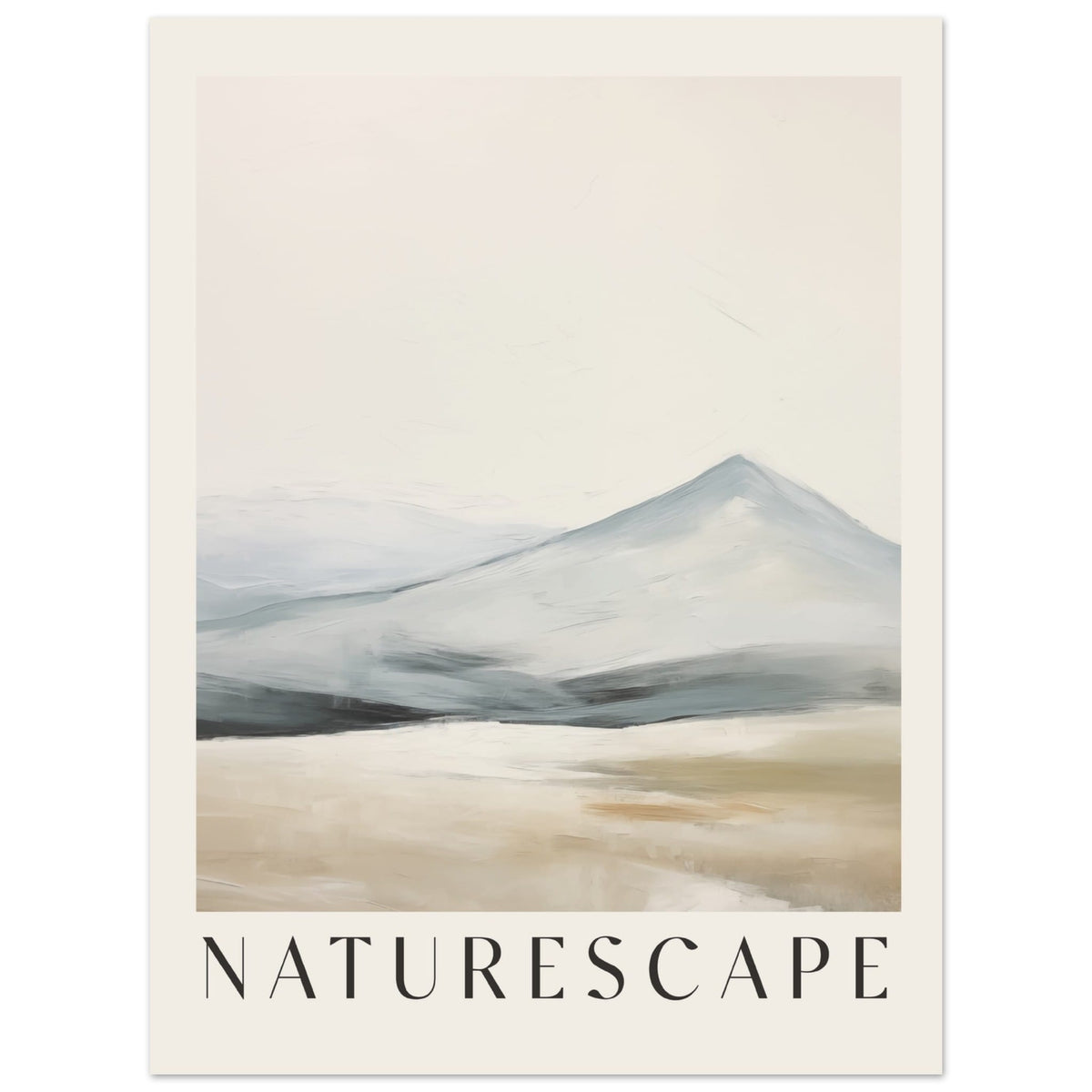 Artfulprints Poster Abstract - Naturescape  - 30x40 cm - Taupe