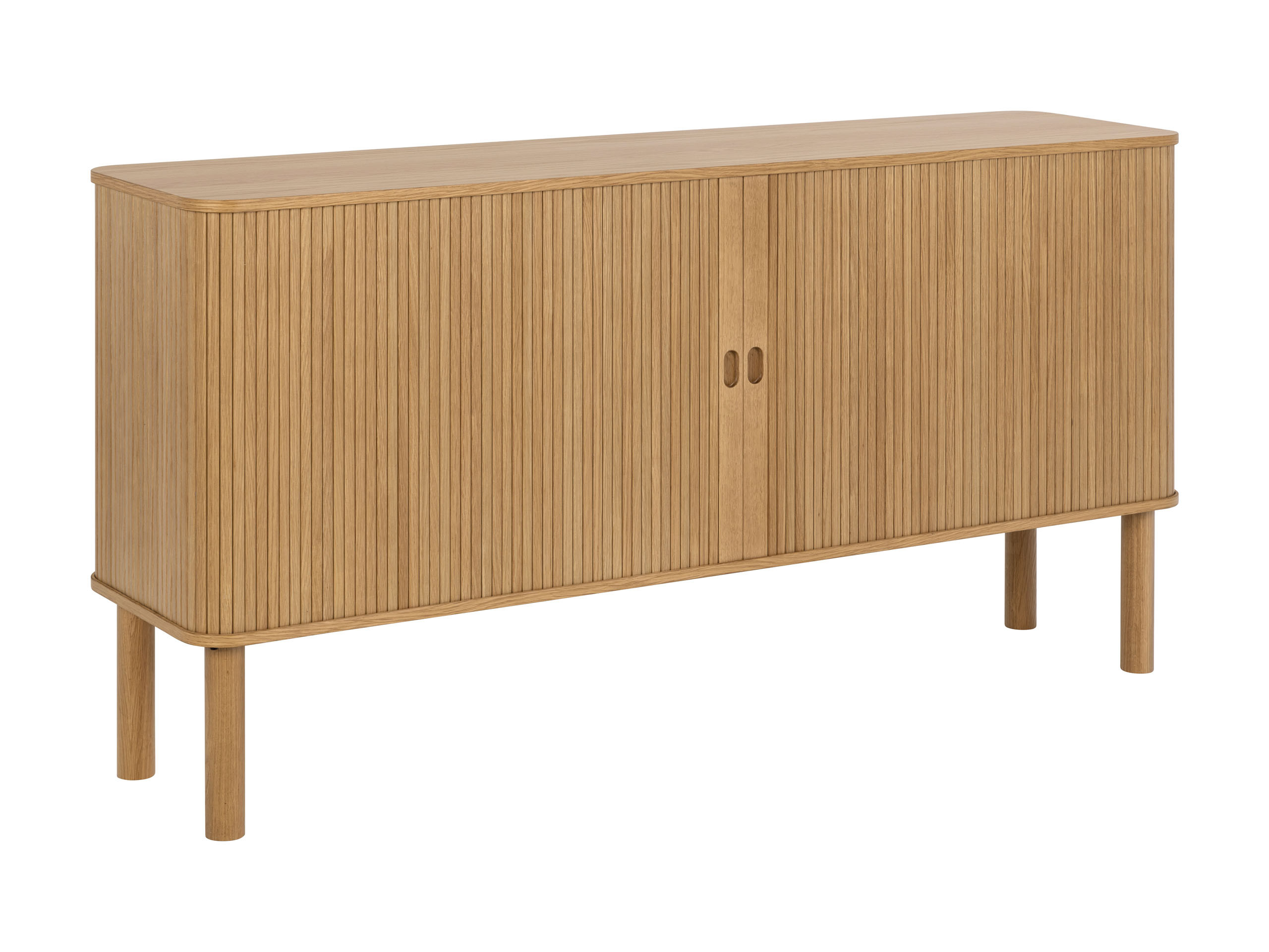 Komoda Ligna 80x160 z drzwiami lamelowymi, Oak lacquered