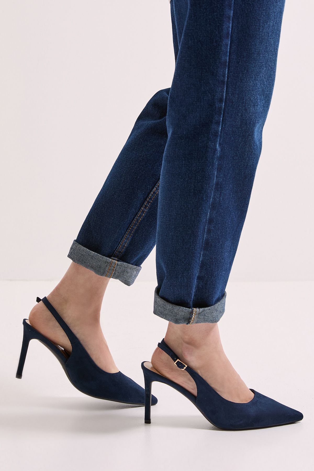 Dorothy Perkins Wide Fit Dasha Sling Back High Stiletto Court Shoes