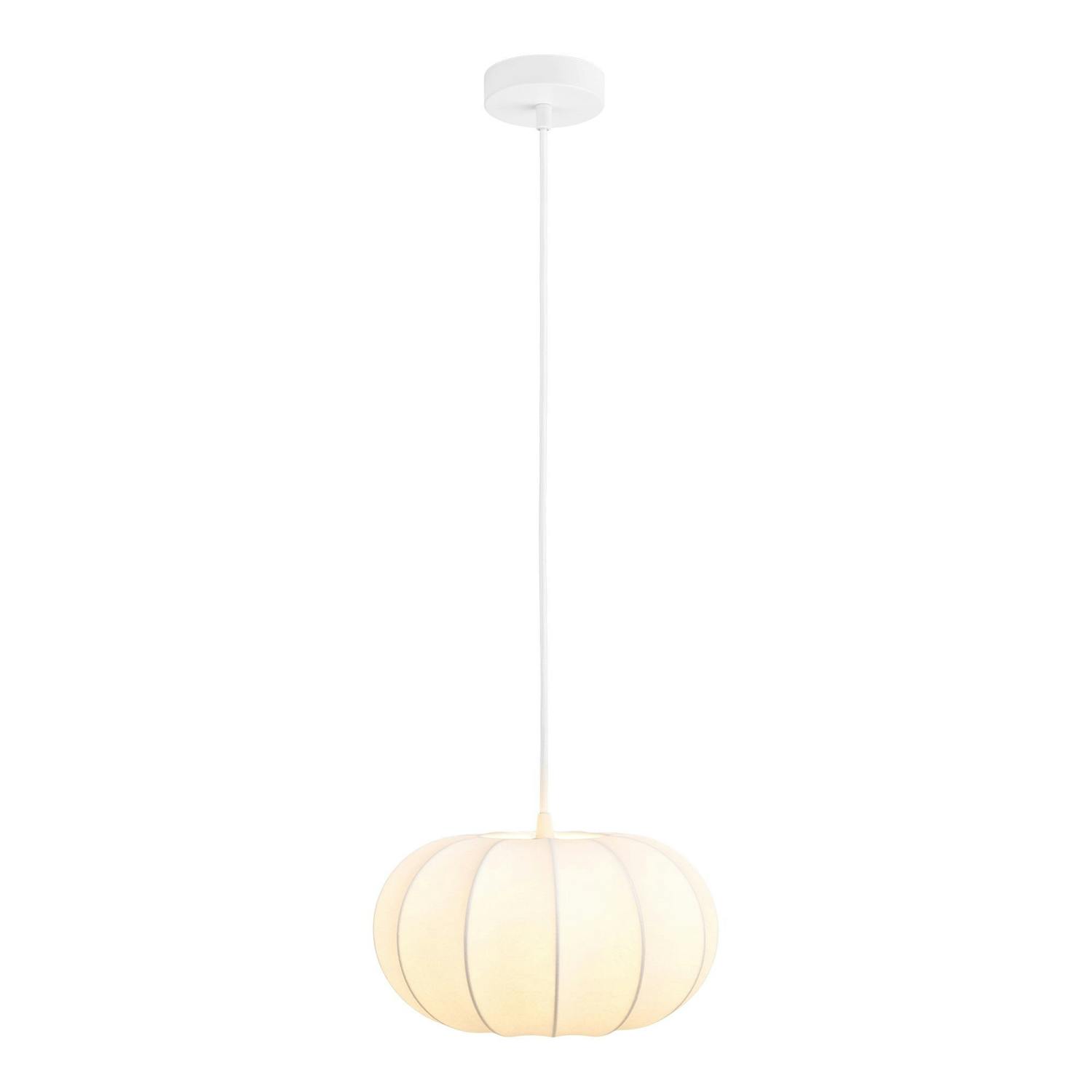 Suspension moderne blanche forme citrouille SKIVE