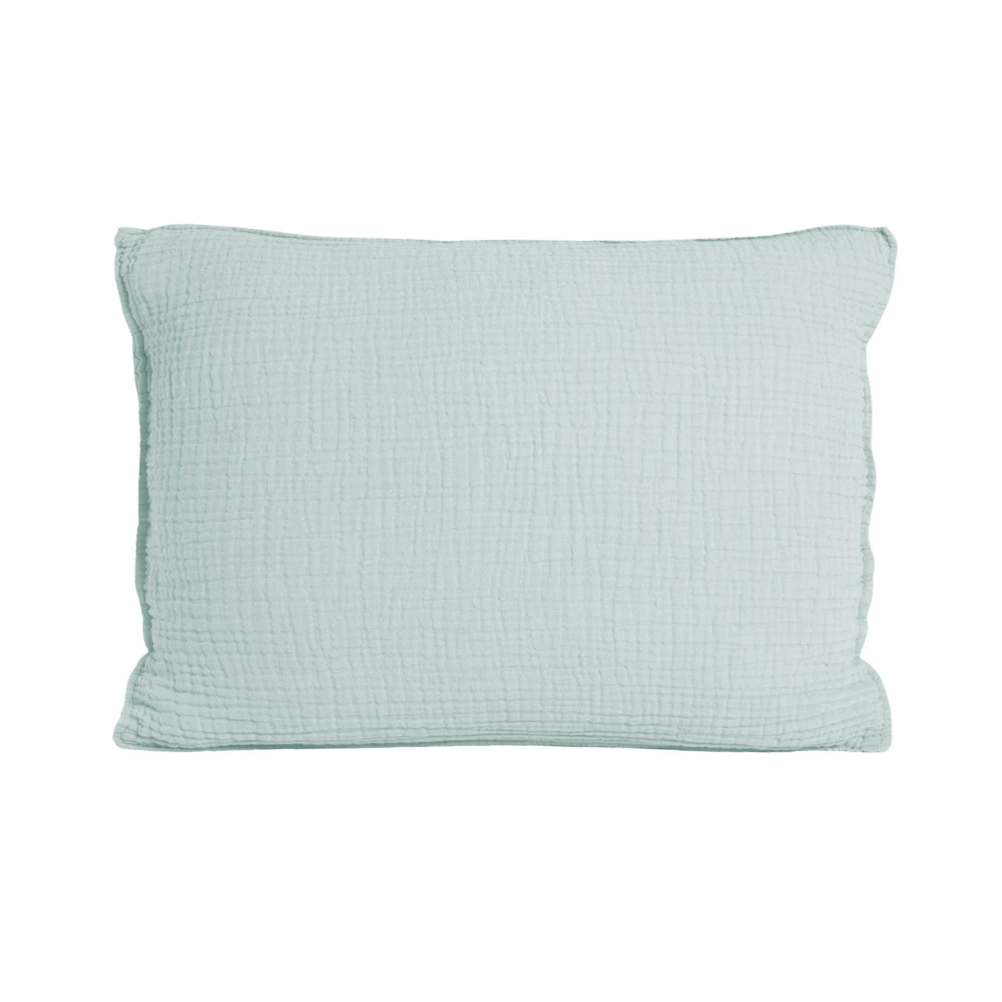 SIMPLEMENT GAUFRÉ - Taie d'oreiller en gaze de coton 50x70cm Céladon