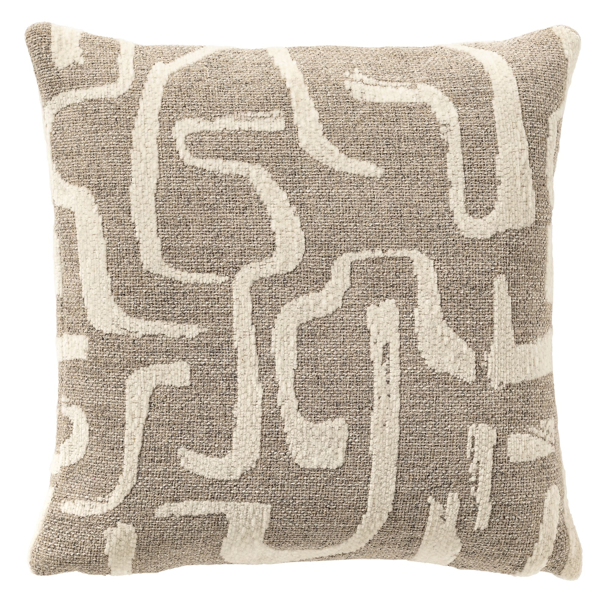 EMILIO | sierkussen 45x45 cm | Plaza Taupe | taupe | Hoii