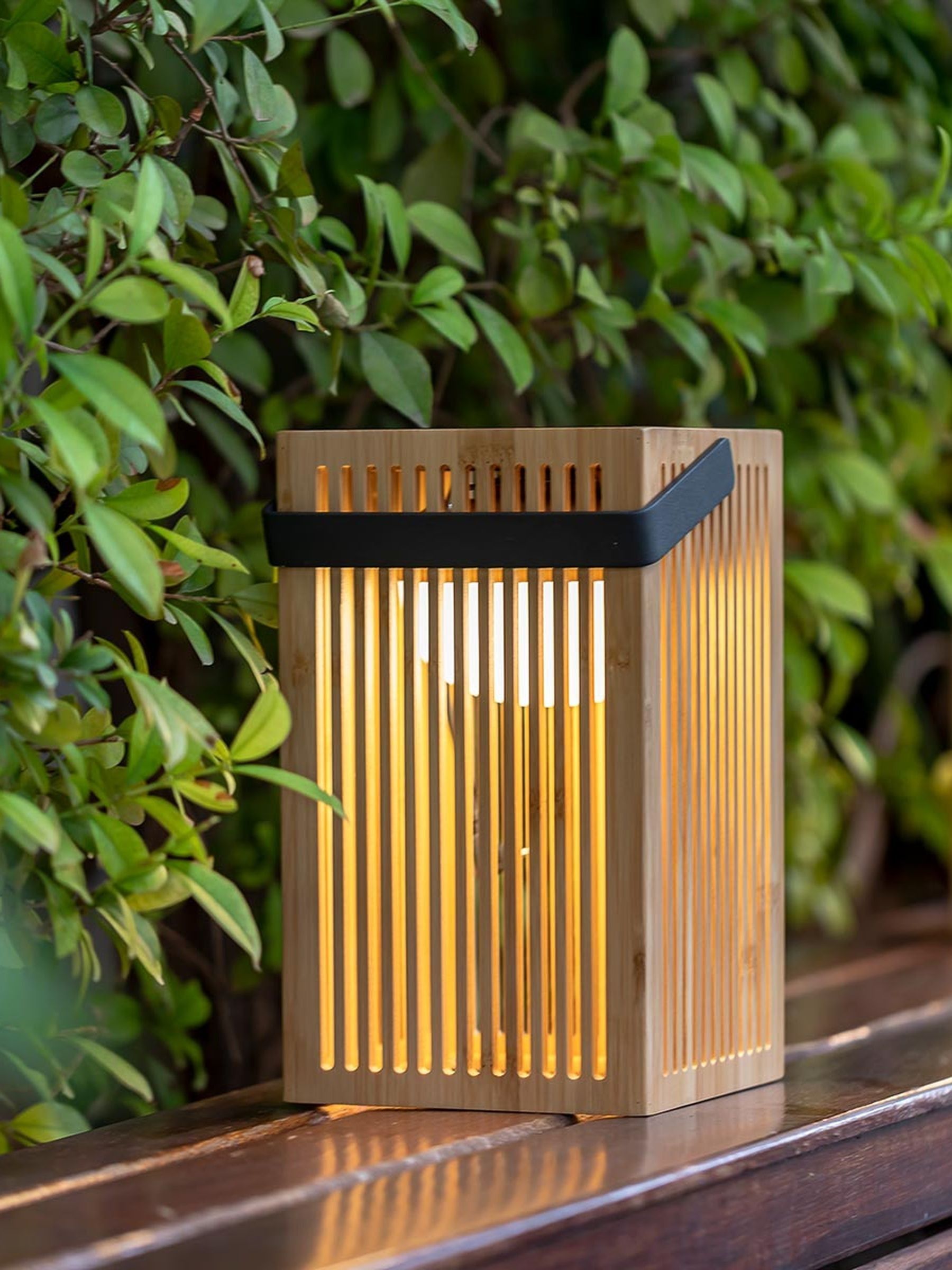 New Garden Brown Okinawa Cordless Portable Solar Lantern