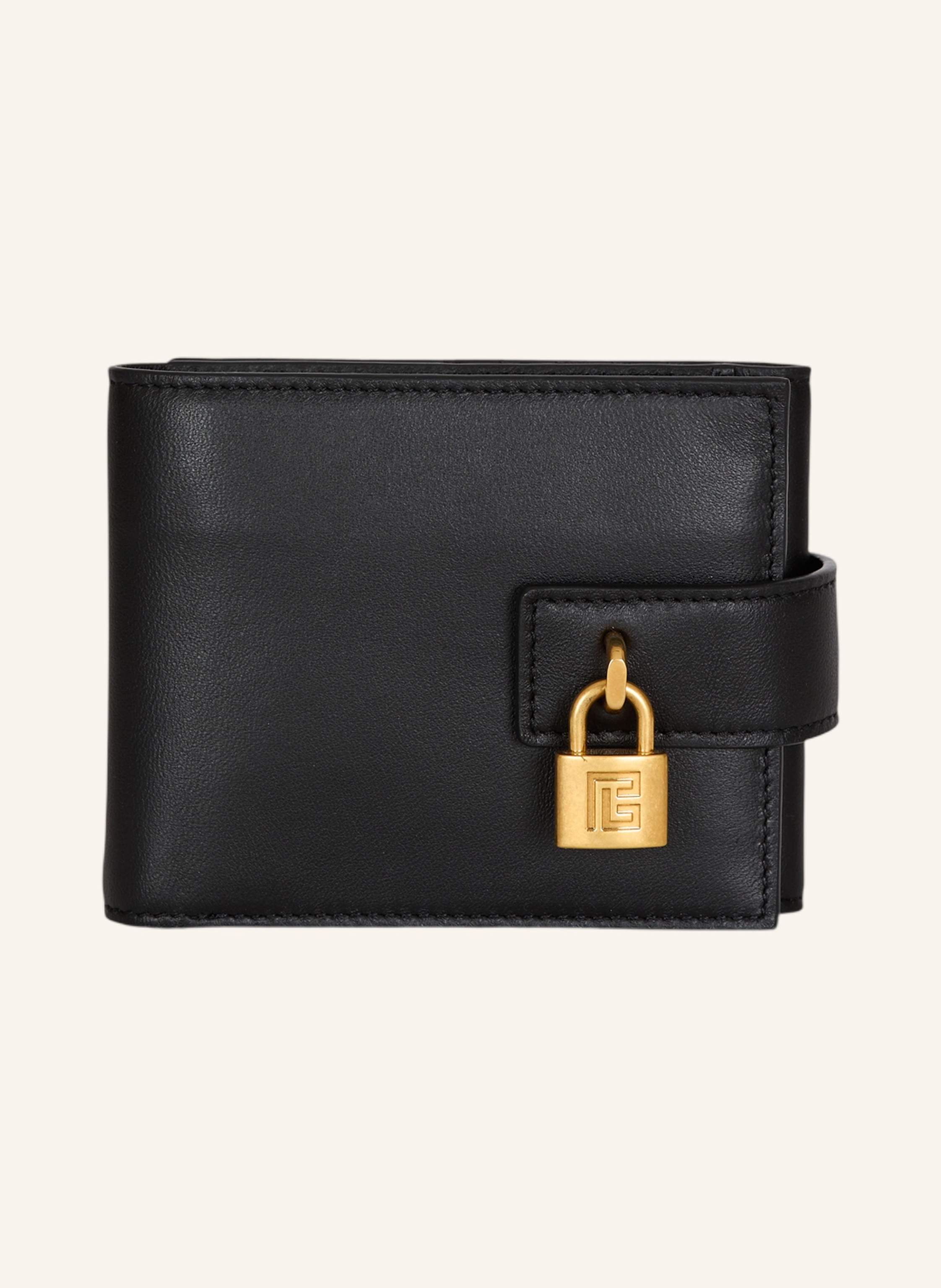 BALMAIN Pulse Trifold Geldbörse aus Glattleder