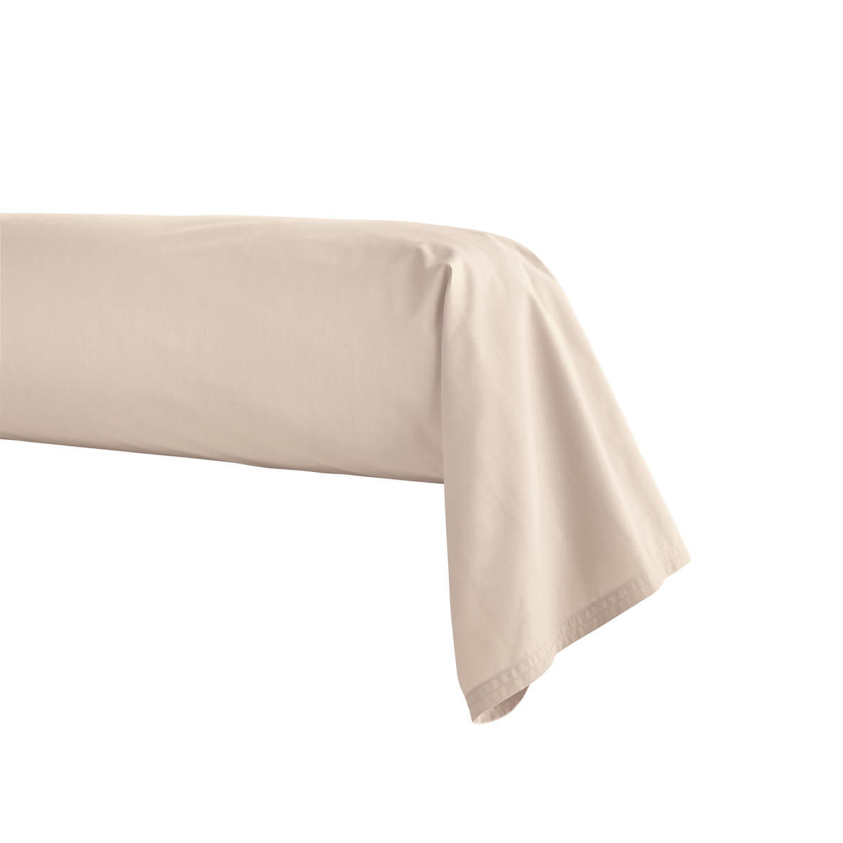 PREMIÈRE - Taie de traversin en percale de coton rose 43x230