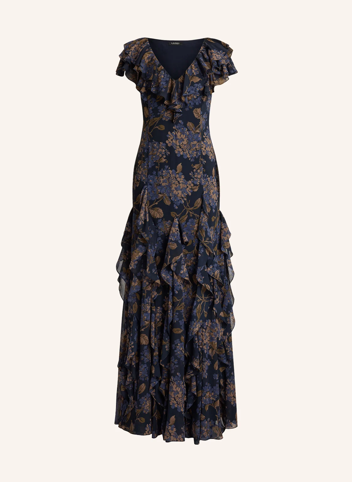 LAUREN RALPH LAUREN Abendkleid mit Volants