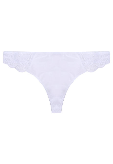 Dorina Womens White Lace Celine Thong