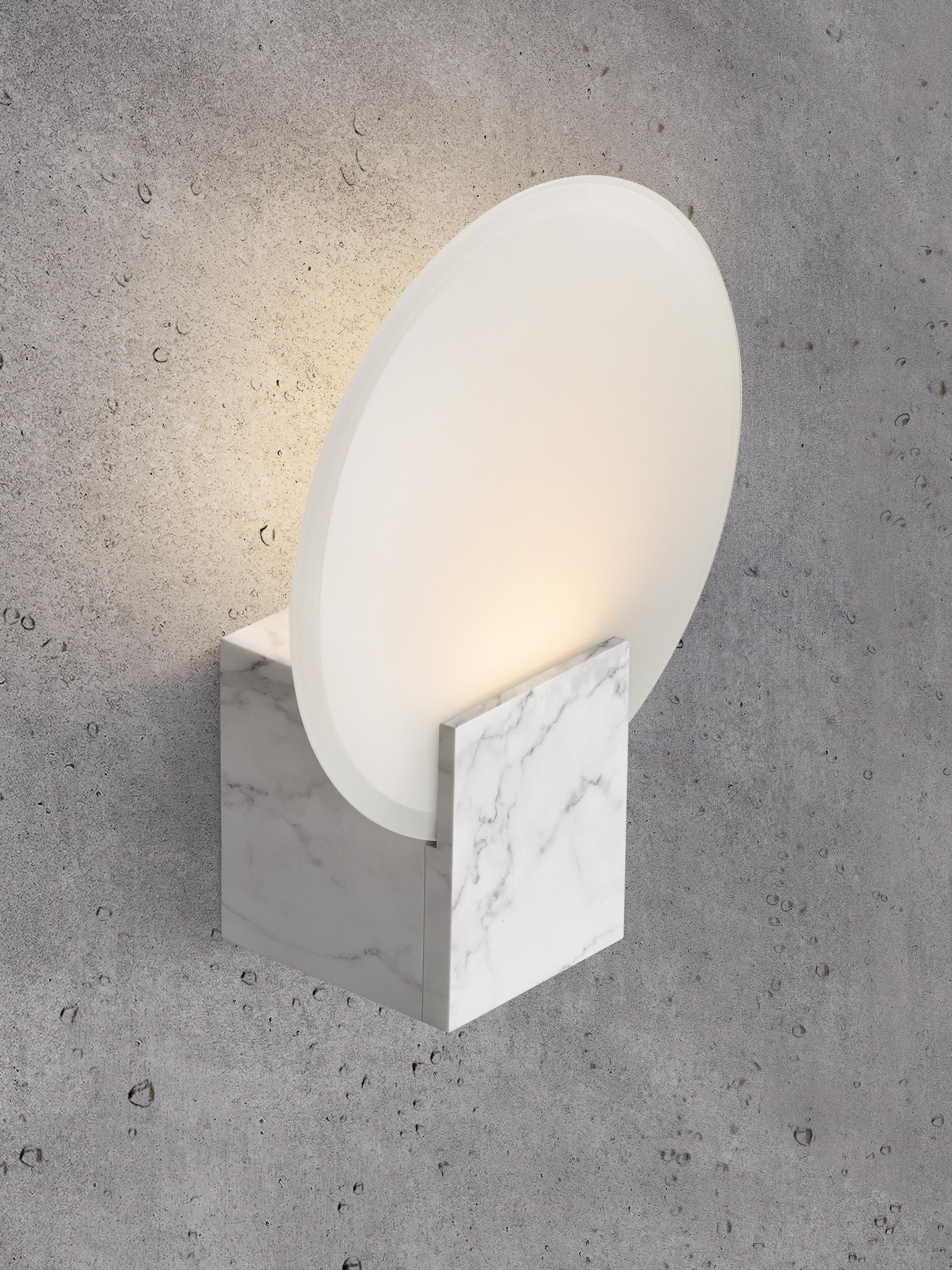 Dimmbare LED-Wandleuchte Hester in Marmor-Optik