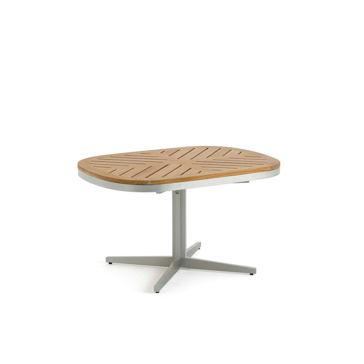 Table basse de jardin teck/aluminium, Maestrale