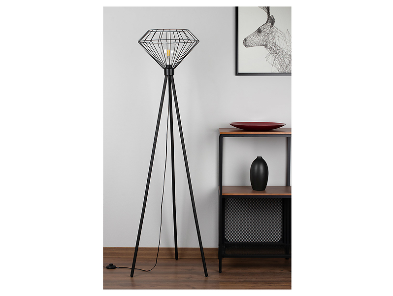 Lampa podłogowa Raquelle 50 cm metalowa czarna