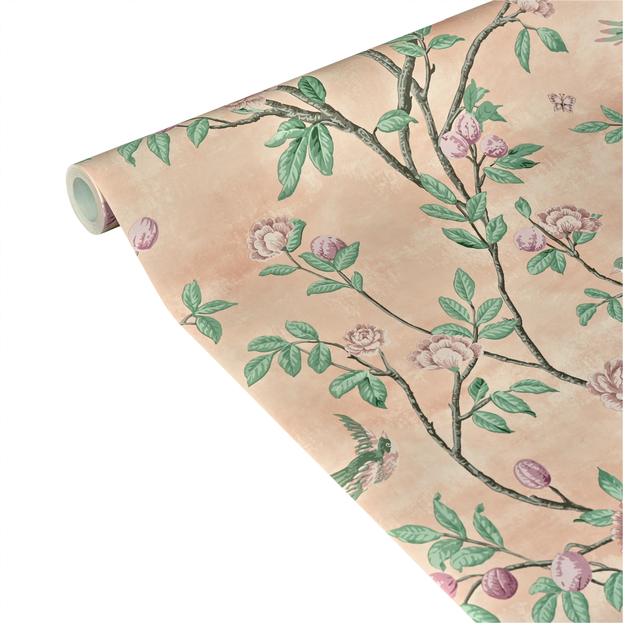 LAURA ASHLEY Papier peint intissé EGLANTINE terracotta clair