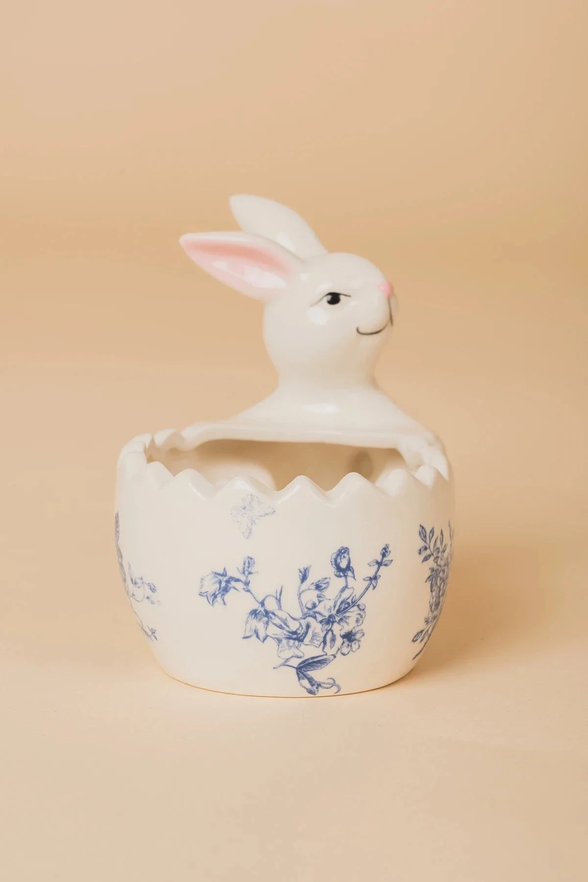 Blue Porcelain Bunny Pot