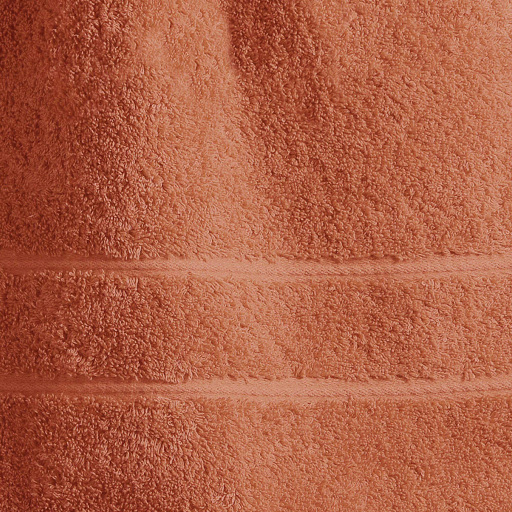 COTON PEIGNE D'EGYPTE EPONGES - Serviette de toilette 50x100 orange terracotta en coton