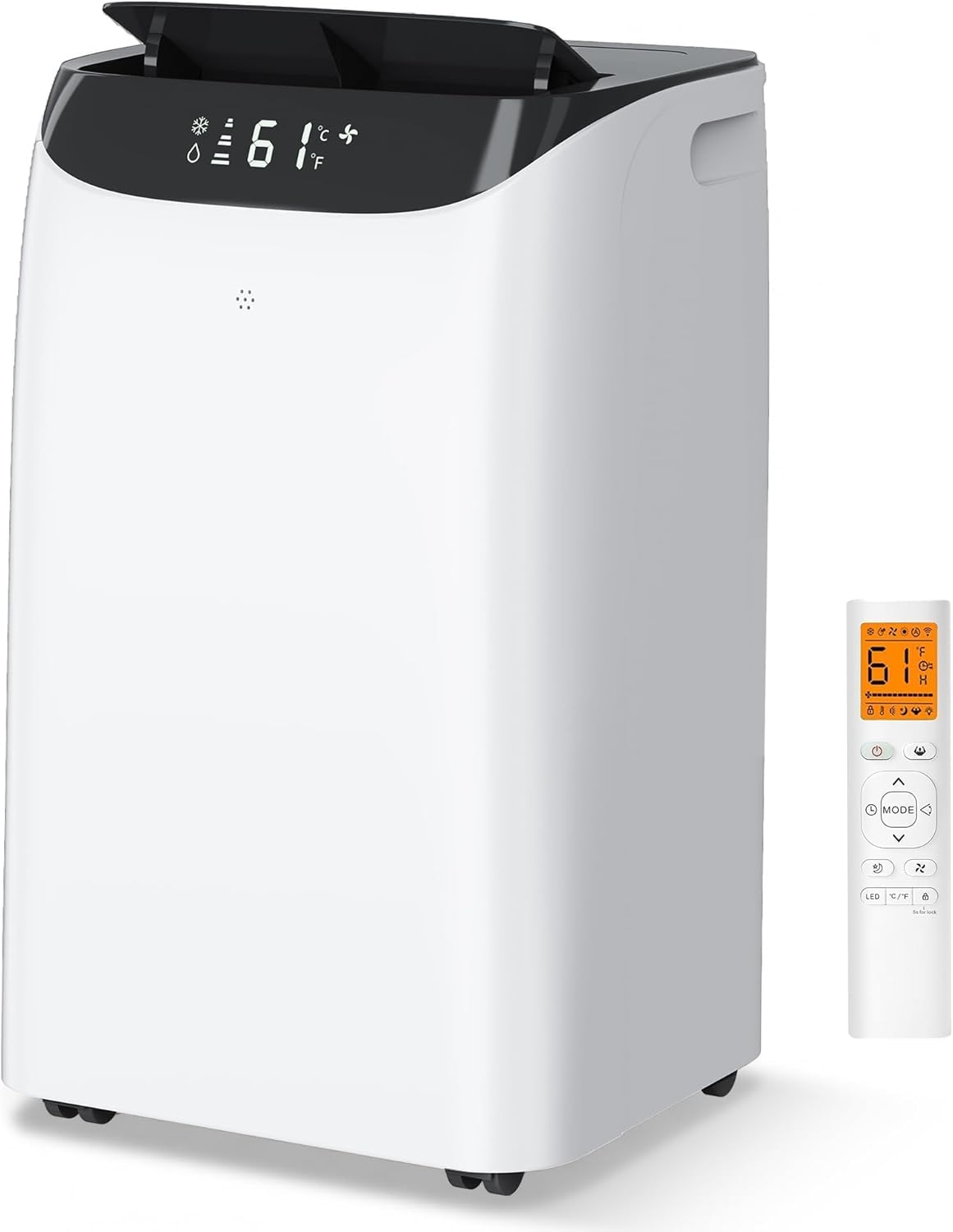 14000 BTU Portable Air Conditioners, Cooling,Fan,Dehumidification,Sleep Mode for Large Rooms up to 700 Sq.Ft, AC Unit with Remote Control, 24H Timer, Installation Kits Included