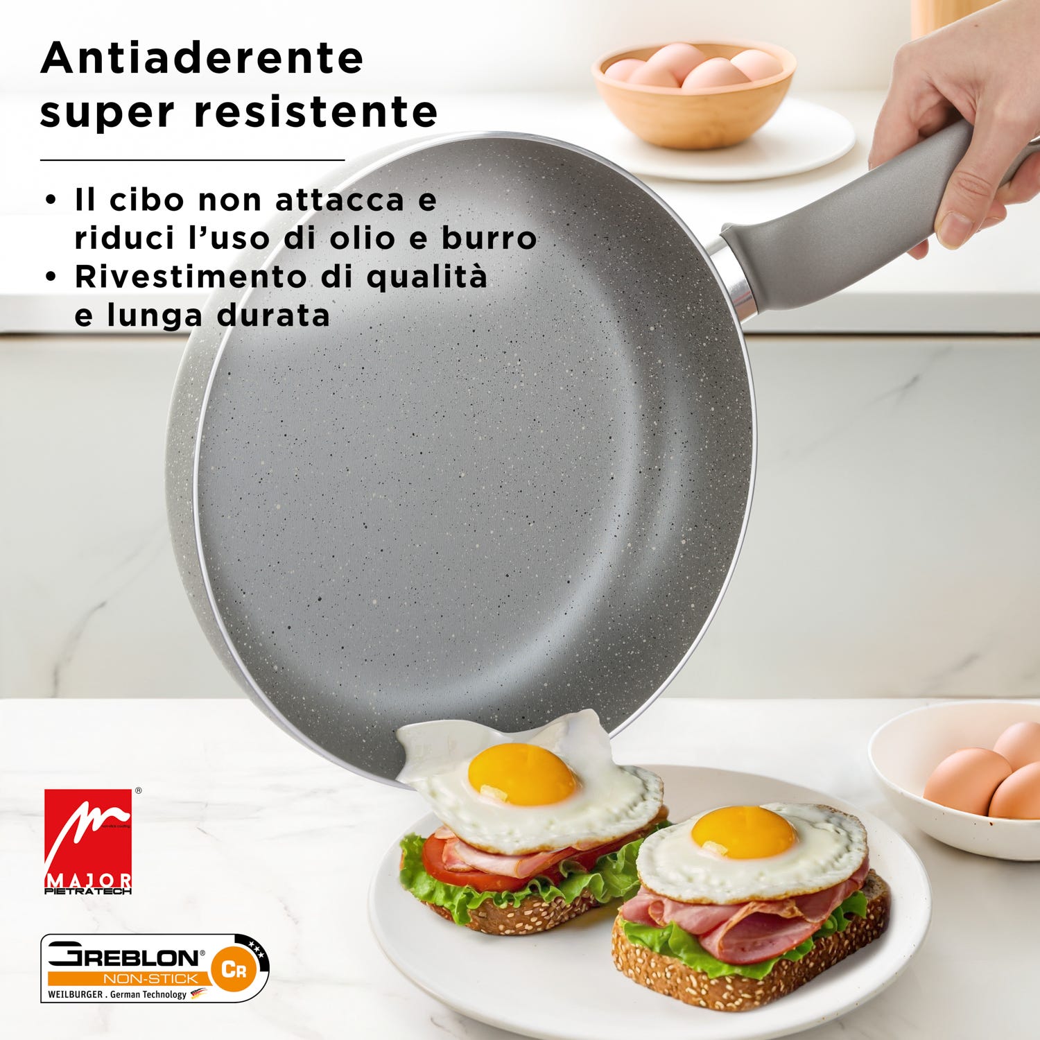 Batteria pentole antiaderenti 8 pezzi