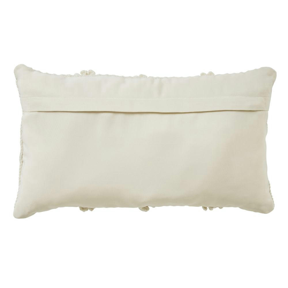 LAPRADE - Coussin en polyester recyclé écru 30x50
