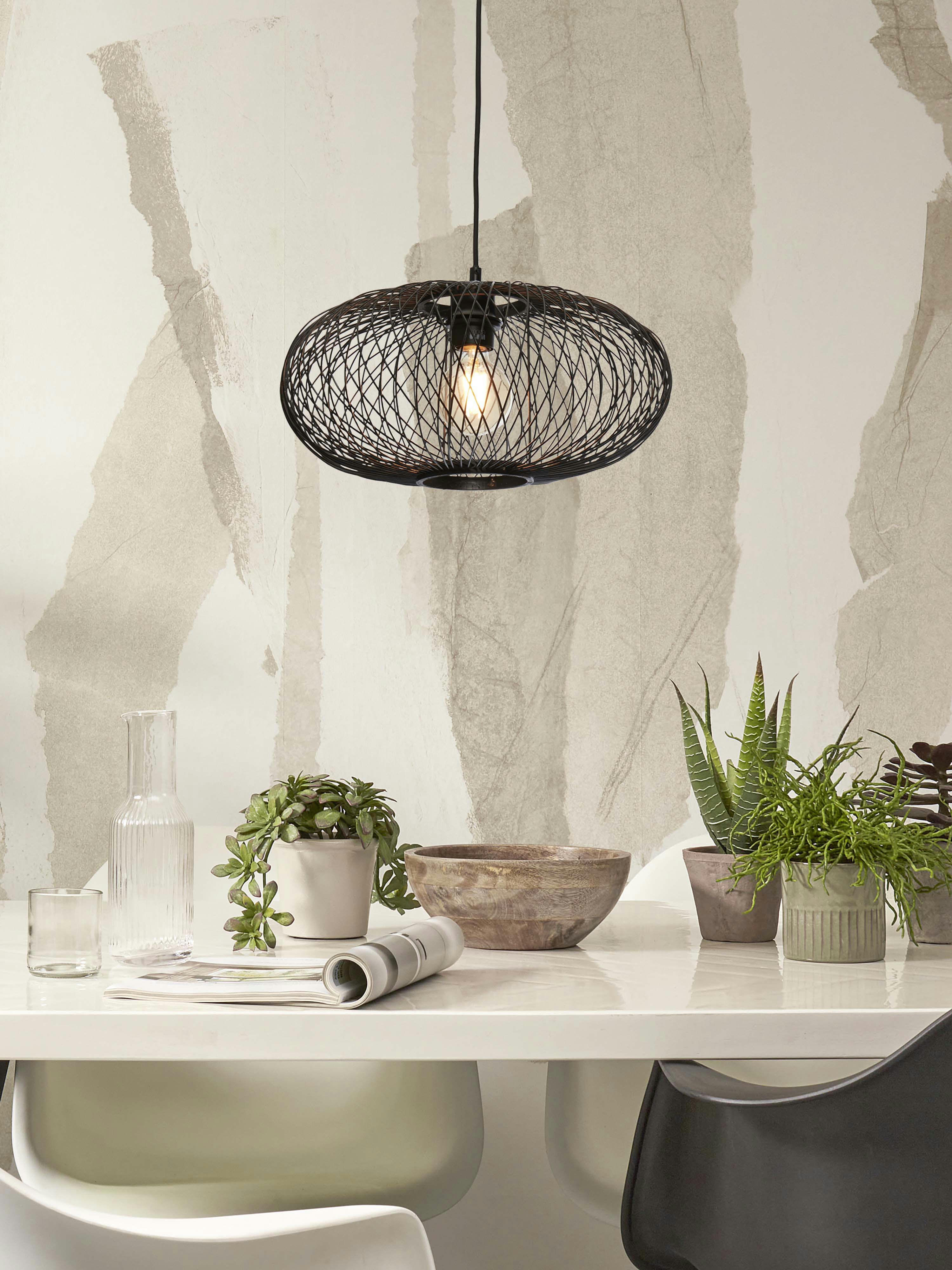 CANGO - Suspension bambou  noir, h. 20cm