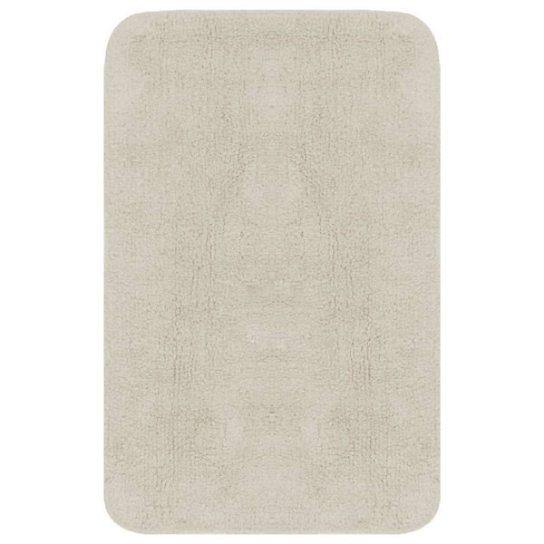 Jeu de tapis de salle de bain 3 pcs Tissu Blanc