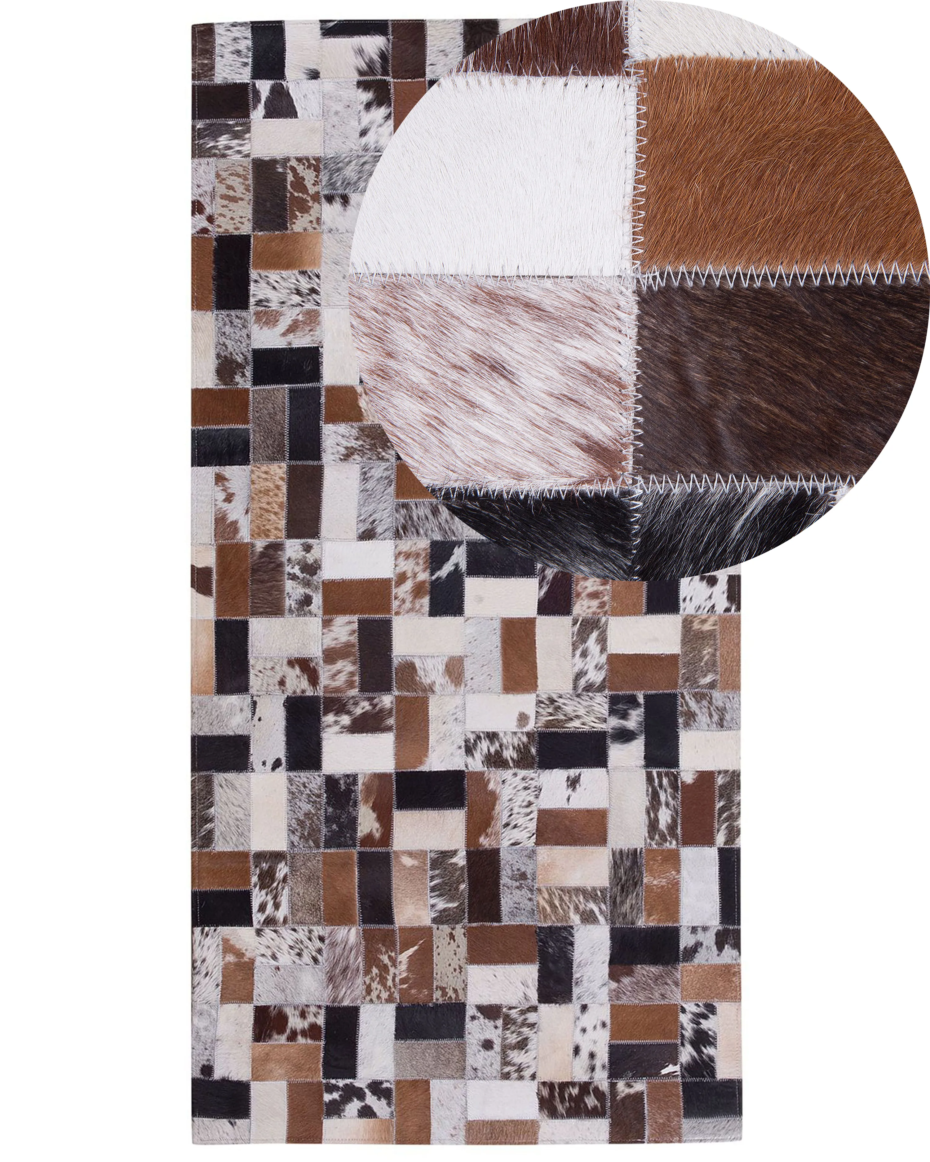 Rug CESME Multicolour 160 x 230 cm Leather