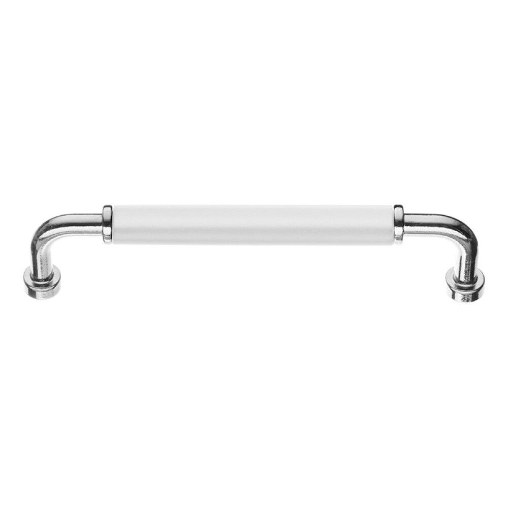 SKUFFEHÅNDTAK BESLAGSBODEN BK6351X 128MM POLERT KROM/HVIT