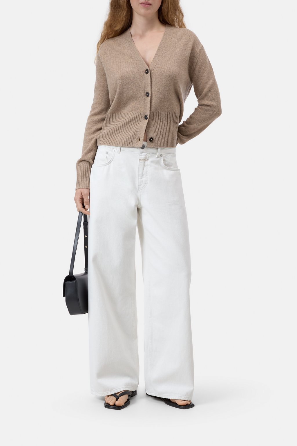 V-Ausschnitt Cardigan aus Wolle