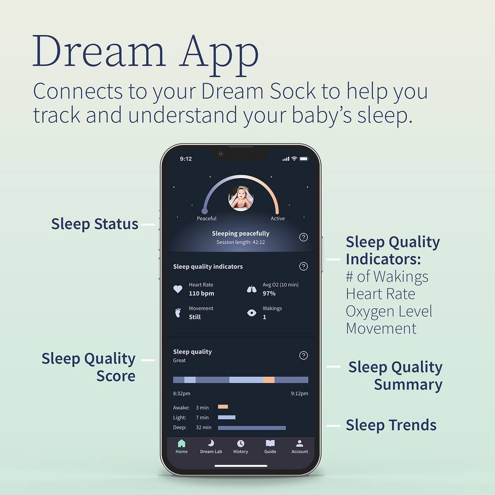 Owlet® Dream Sock, Mint