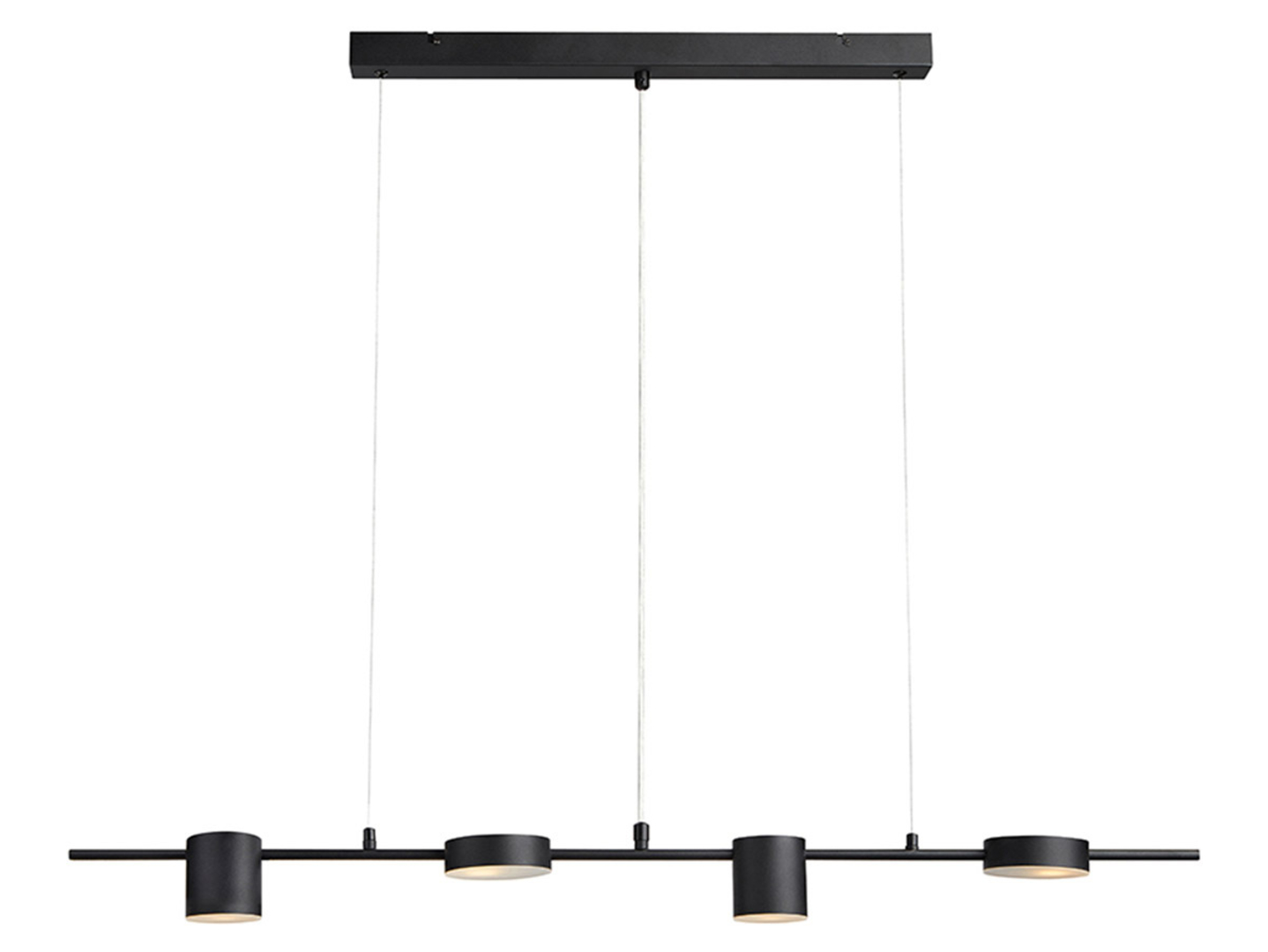 Lampa wisząca Row 4-punktowa metalowa czarna