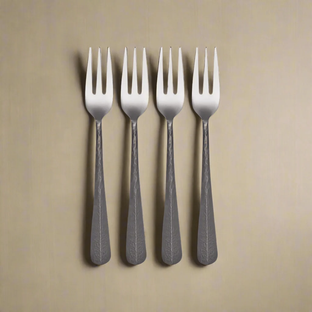Sable Black Set of 4 Appetizer Forks