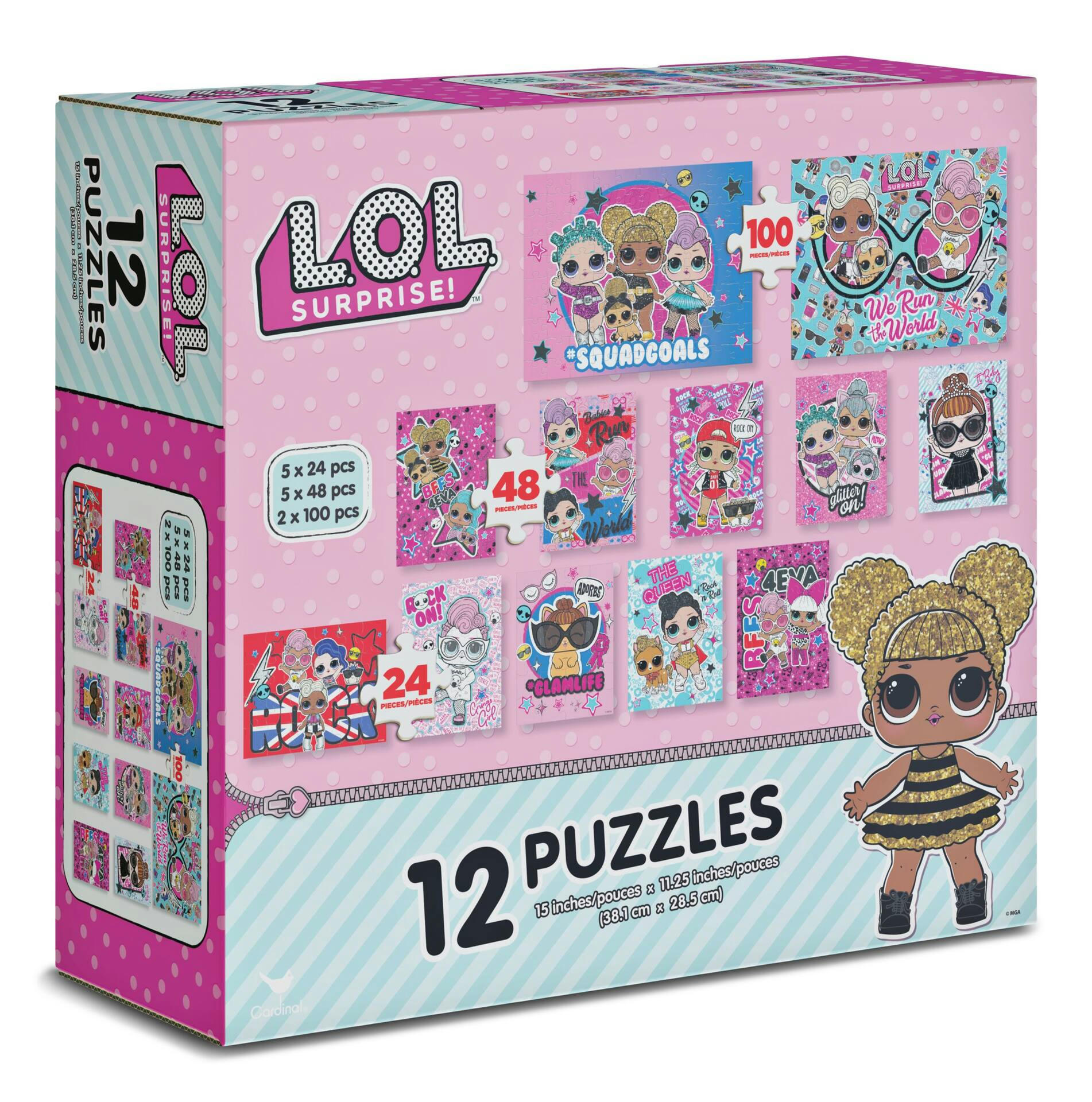 Cardinal 12-Pack Puzzles, Assorted, Age 4+