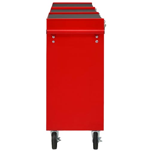 NNEVL Tool Trolley with 15 Drawers Steel Red