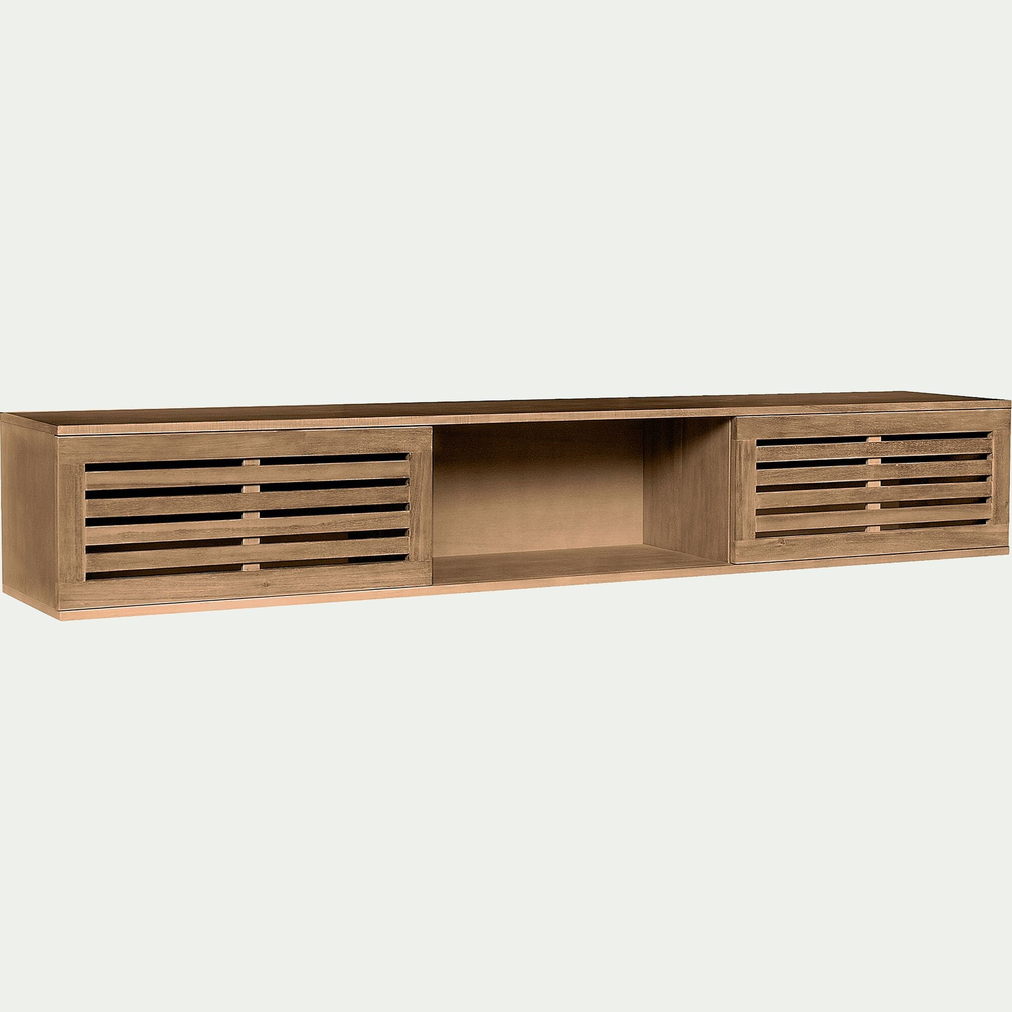 GAIA - Niches de rangement en acacia massif pour lit Gaia - bois clair