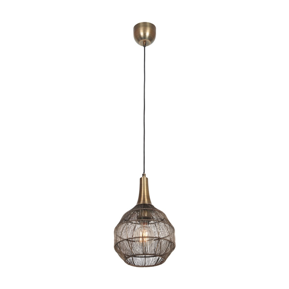 Lampa wisząca patyna-złota-czarna SORAYA 1xE27x10W wym: 150x26x26 cm Trio