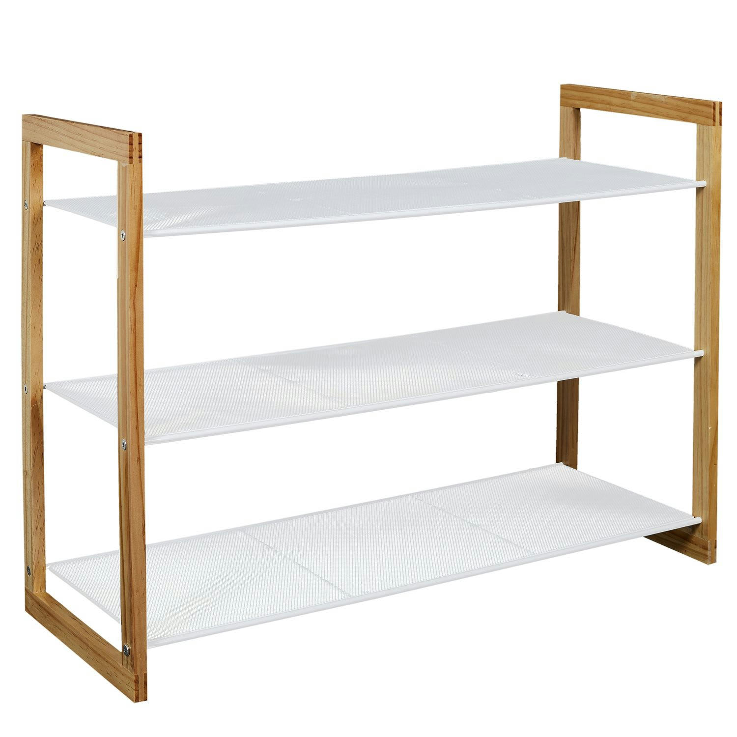 CITY - Meuble à chaussures 3 étagères blanc