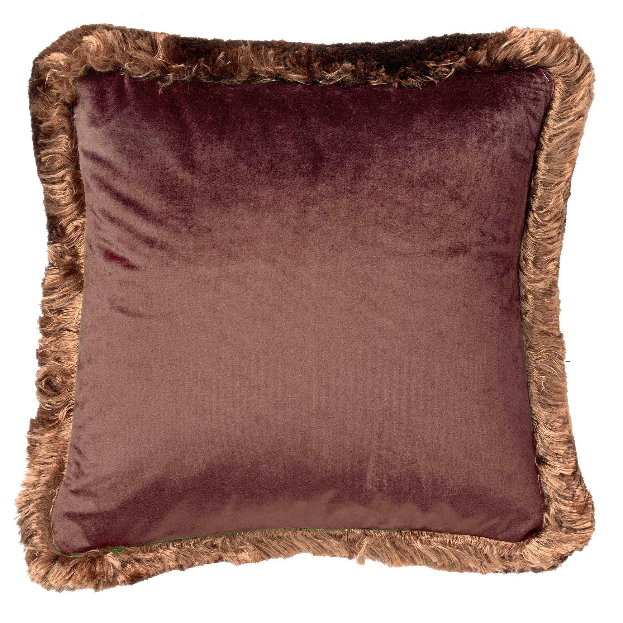 - Coussin rouge en velours 45x45 cm avec motif