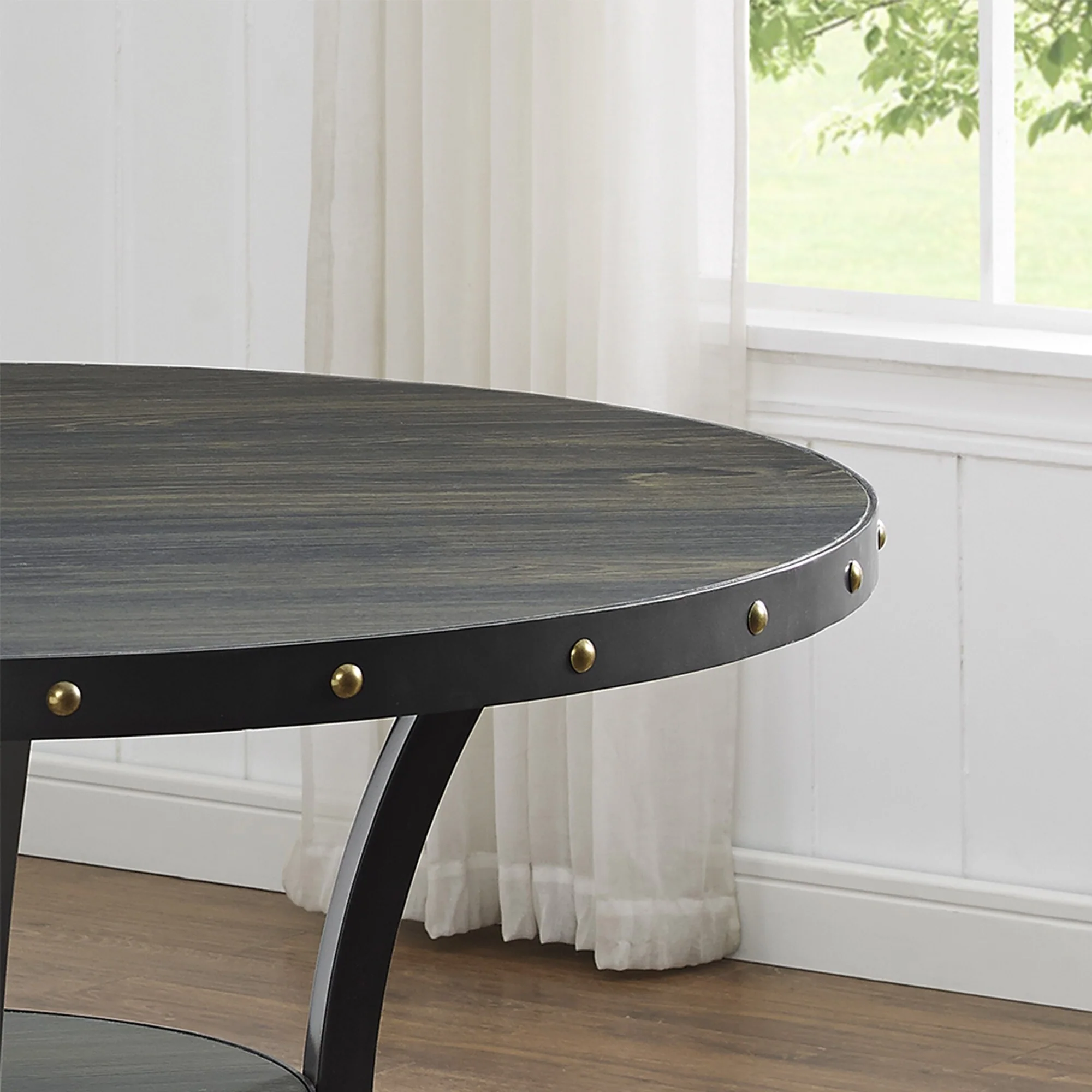 Espresso Wood Railhead Dining Table