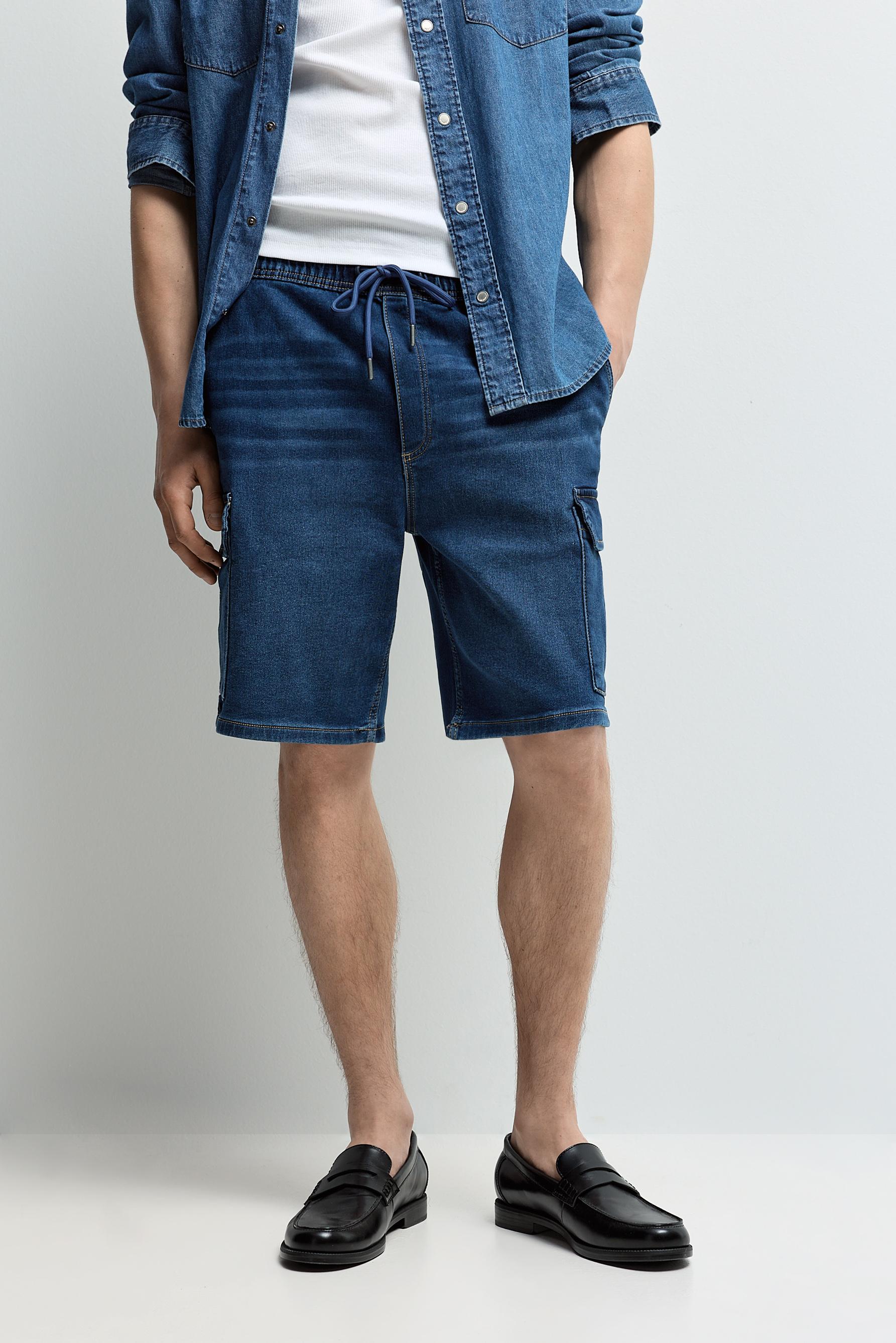 Bermuda denim jogger cargo