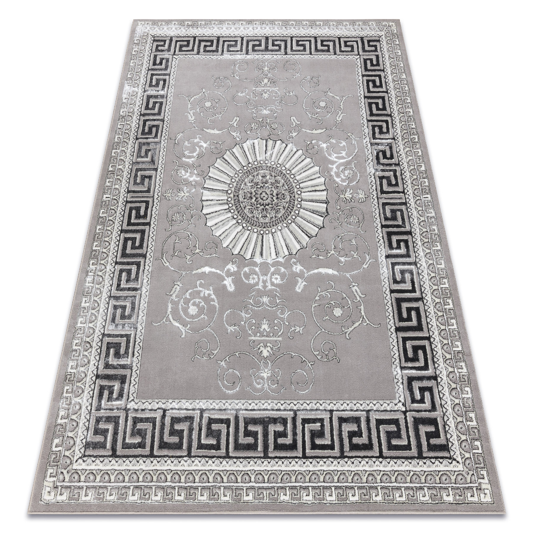 Dywan BLISS Z160AZ246 ciemnoszary / szary - Ramka, grecki 80x150 cm