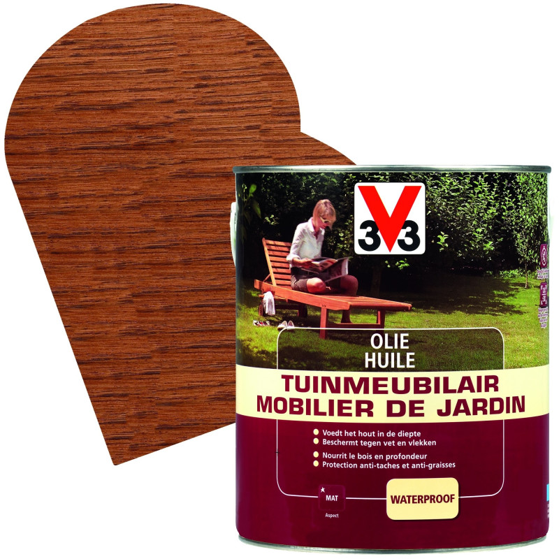 Huile Mobilier de jardin teck mat 1 L   20 % gratuit V33