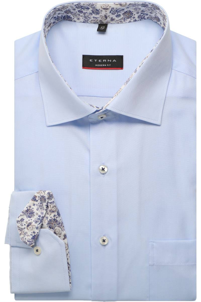 ETERNA Modern Fit Hemd himmelblau, Einfarbig