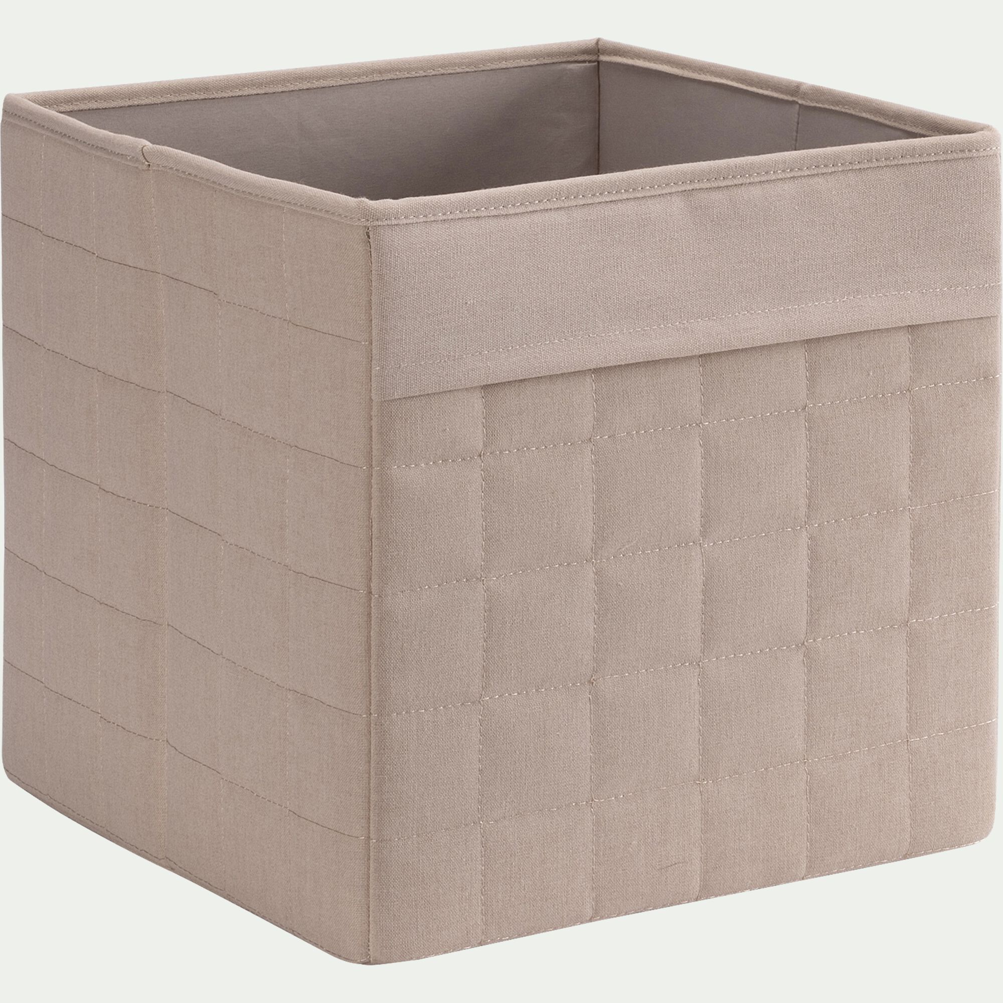 PEYROLLES - Panier de rangement cubique en tissu L30cm - beige