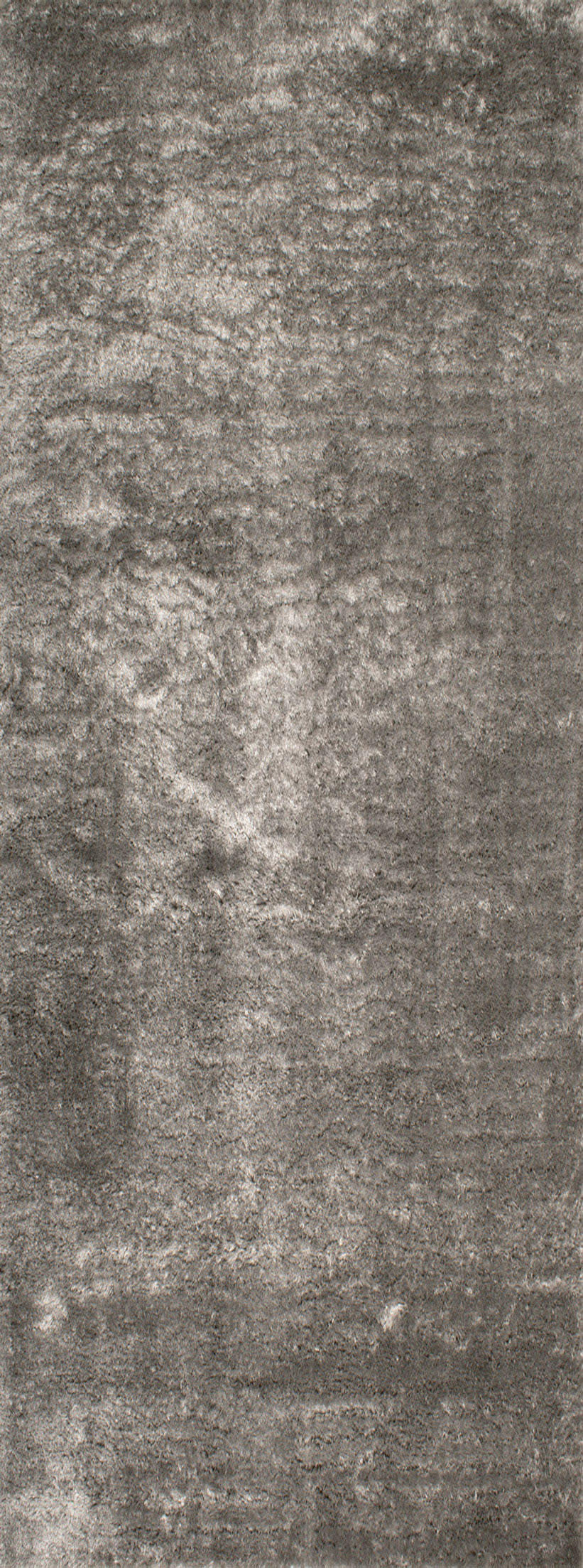 COSY - Tapis en polyester brillant motif uni taupe 67x180